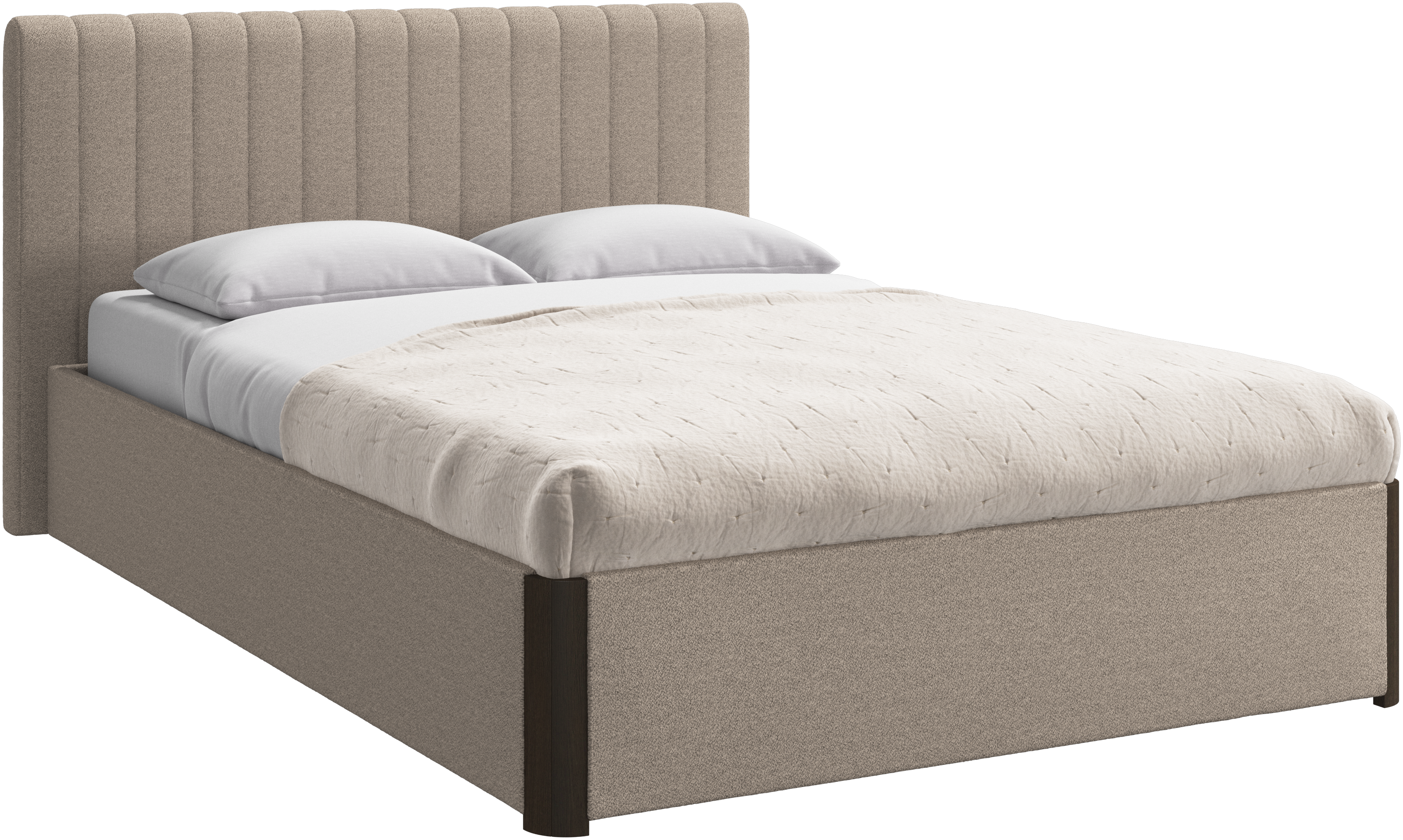 Element ベッド、ベッド取り付け型ヘッドボード、すのこ付きと収納